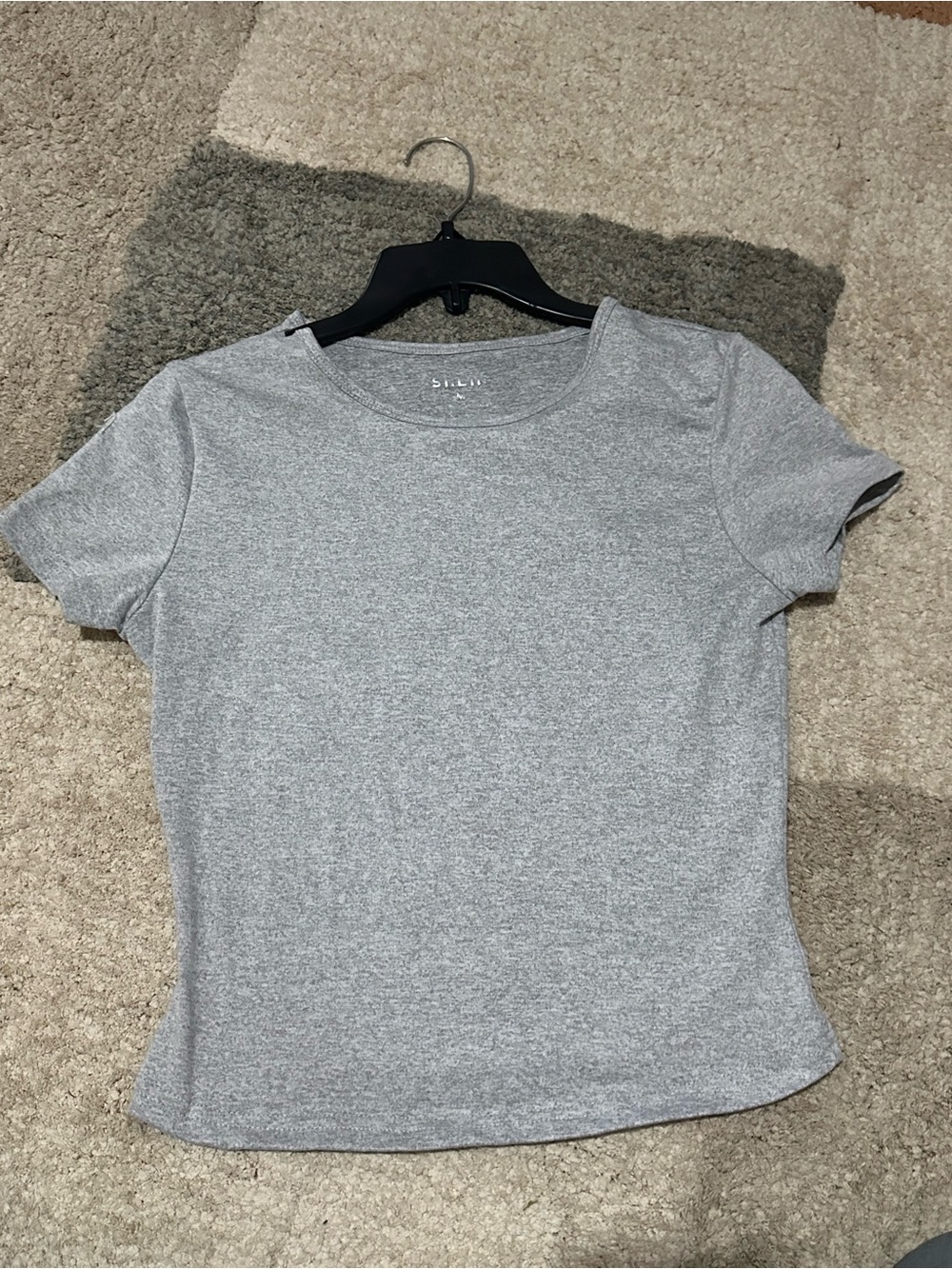 Classic Women's Grey Tight Fit  Crewneck Tee